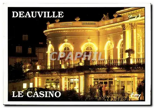 Moderne Karte Deauville Calvados le casino illumine