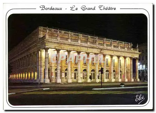 Cartes postales moderne Bordeaux le Grand Theatre la nuit