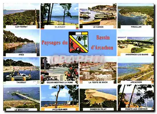 Cartes postales moderne Couleurs et Lumiere de France Paysages du Bassin d'Arcachon Gironde Cap-Ferret Claouey Le Canon