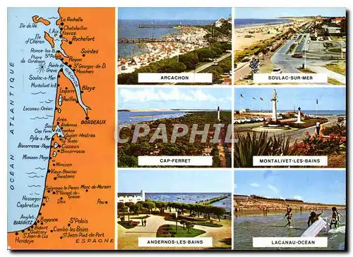 Cartes postales moderne Couleurs et Lumiere de france en Parcourant la Gironde Arcachon Soulac sur Mer Cap-Ferret Montal