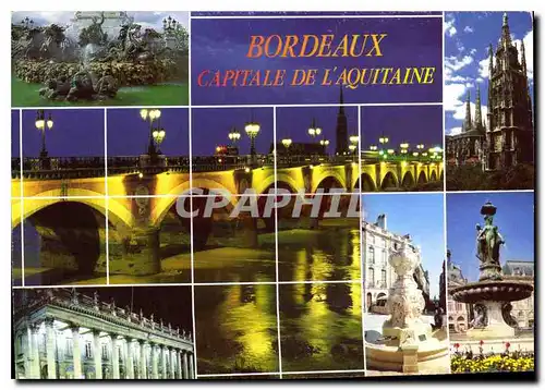 Cartes postales moderne Images de France Aquitaine Bordeaux Ambiance et reflets sur la Capitale de l'Aquitaine