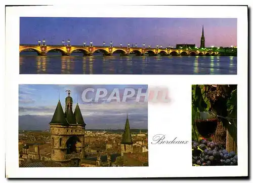 Cartes postales moderne Bordeaux le Pont de Pierre et la Porte de la Grosse Cloche