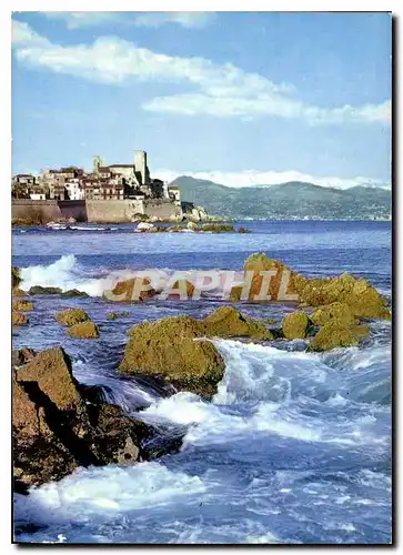 Cartes postales Cote d'Azur Carrefour Mondial du Tourisme Antibes la vieile cite et les Alpes enneigees