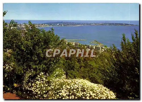 Cartes postales Golfe Juan Vue generale et une partie du nouveau Pont de Plaisance