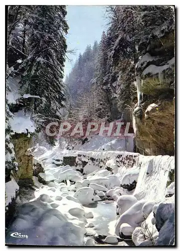 Cartes postales moderne Neige et Soleil La route dans les gorges