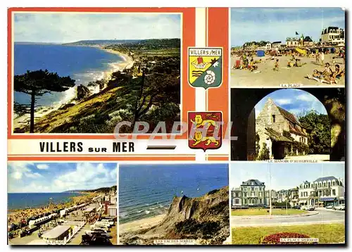 Cartes postales moderne La Cote Fleurie Villers sur Mer Calvados Lion La plage Vaches noires Place Mermoz Manoir d'Auber