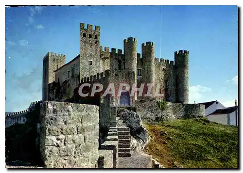 Moderne Karte Obidos Portugal Chateau et Auberge