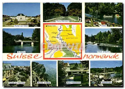Cartes postales moderne La Suisse Normande Aunay sur Odon Thury Harcourt Clecy St Remy Pont d'ouilly Conde sur Noireau R