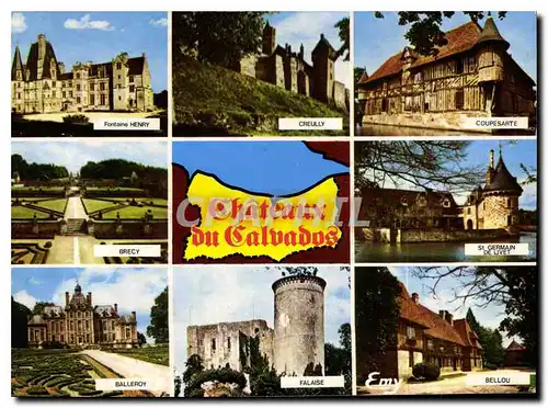 Cartes postales moderne Chateaux et Manoirs du Calvados Fontaine Henry Creully Coupesarte Brecy St Germain de Livet Ball