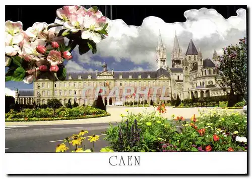 Cartes postales moderne Caen Calvados L'Abbaye aux Hommes La partie gauche abrite l'Hotel de Ville