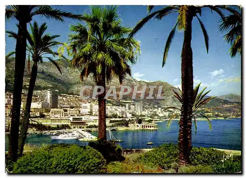 Cartes postales moderne La Cote d'Azur Miracle de la Nature Principaute de Monaco Vue generale sur Monte Carlo Bateau