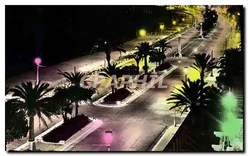 Cartes postales moderne La Cote d'Azur Nice La Nuit Promenade des Anglais