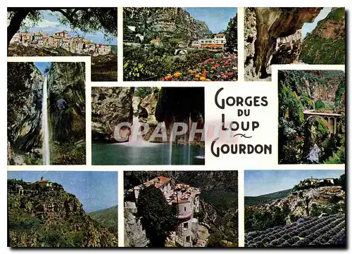 Moderne Karte Gorges du Loup Gourdon