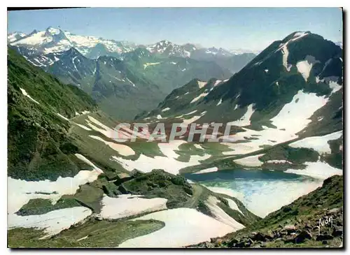 Moderne Karte La Chaine des Pyrenees et le Lac d'Oncet