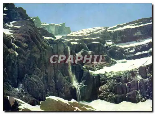 Cartes postales moderne Les Pyrenees Gavarnie Hautes Pyrenees Le Cirque et la Grande Cascade