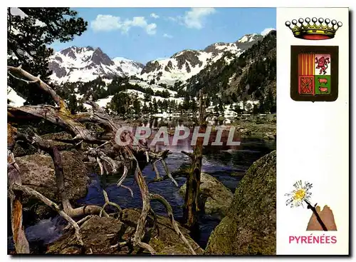 Moderne Karte Lumiere et Couleurs des Pyrenees La haute montagne au printemps