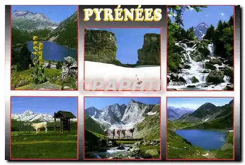 Cartes postales moderne Les Pyrenees Le Lac d'Oredon La Breche de Roland Vallee de Lutour Col d'Aspin Le Vignemale Le La