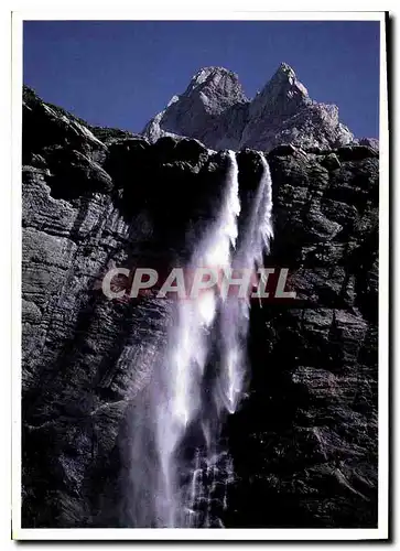 Moderne Karte Pyrenees Cirque de Gavarnie La Grande Cascade