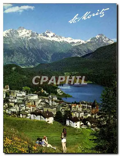 Cartes postales moderne St Moritz mit Piz Languard und Piz Albris