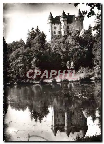 Moderne Karte Bort Correze Sur le Lac du Barrage Le Chateau de Val du XV