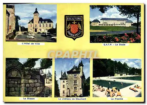 Cartes postales moderne Egletons Inania Pello L'Hotel de Ville EATP le Stade Le Biason Le Chateau de Maumont La Piscine