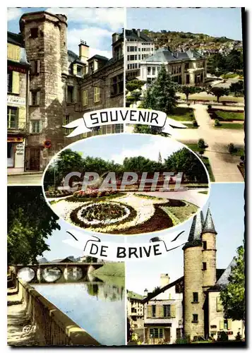 Moderne Karte Brive Tour St Martin La Poste Le square Pont Cardinal Vieille Tour