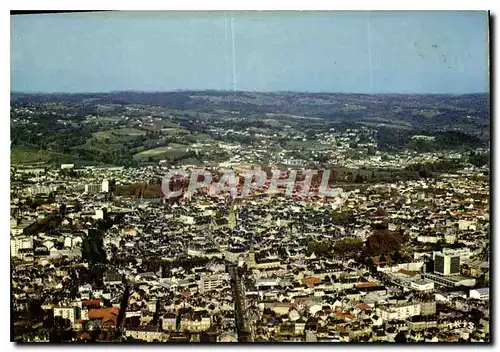 Moderne Karte Brive Correze Vue generale aerienne Au plan l'avenue J Jaures partant de la gare SCNCF