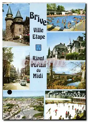 Cartes postales moderne Brive la Gaillarde Correze Chateau de Castel Novel La rue de Castel