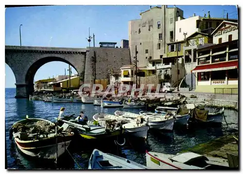 Cartes postales moderne Marseille Promenade de la Corniche Vallon des Auffes Bateaux