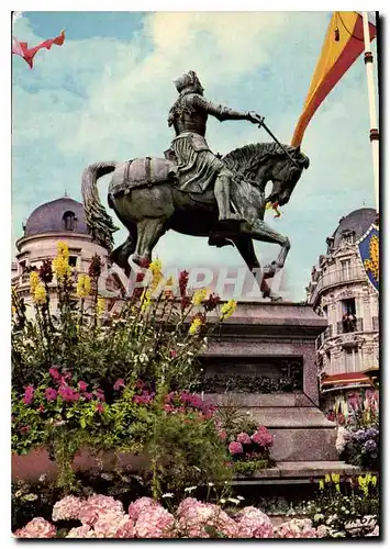 Moderne Karte Orleans Loiret Statue de Jeanne d'Arc par Foyatier