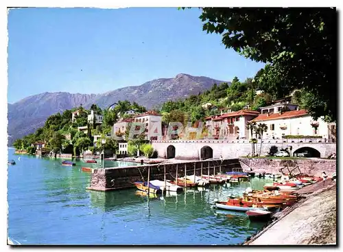 Moderne Karte Ascona Lago Maggiore Canton Ticino Panorama