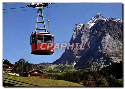 Moderne Karte Luftseilbahn Grindelwald Pfingstegg Wetterhorn Teleferique