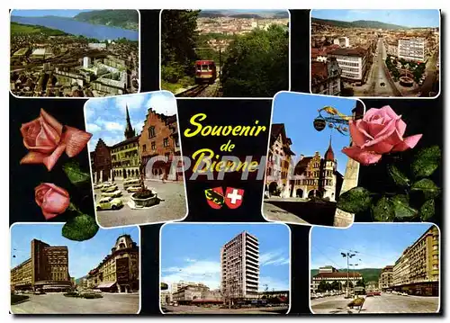 Moderne Karte Souvenir de Bienne