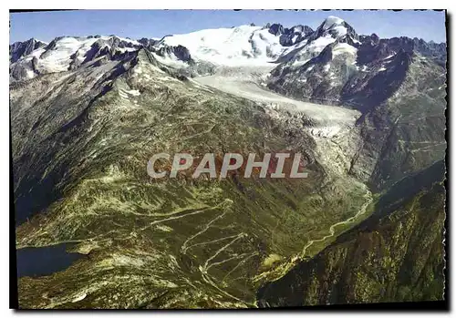 Cartes postales moderne Grimselpass Gletsch und Furkapass mit Rhonegletscher und Galenstock