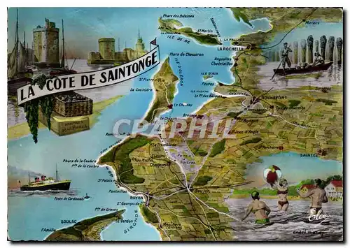 Moderne Karte La Cote de Saintonge