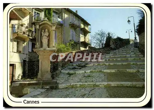 Cartes postales moderne Reflets de la Cote d'Azur Cannes Le Suquet La Montee vers l'Eglise