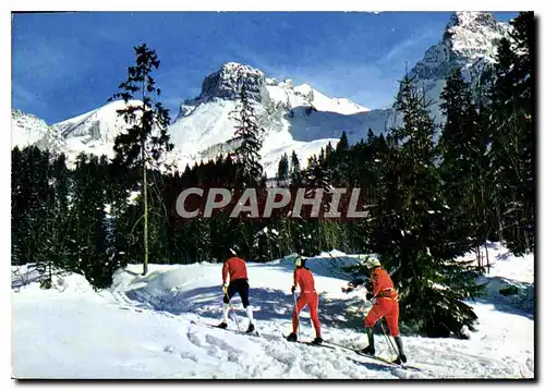 Moderne Karte Le Ski de fond Joie des Longues Randonnees dans la Neige