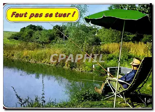 Cartes postales moderne Faut pas se tuer Peche
