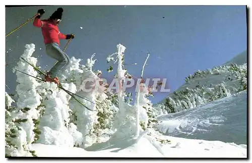 Moderne Karte Plaisir de la neige Ski