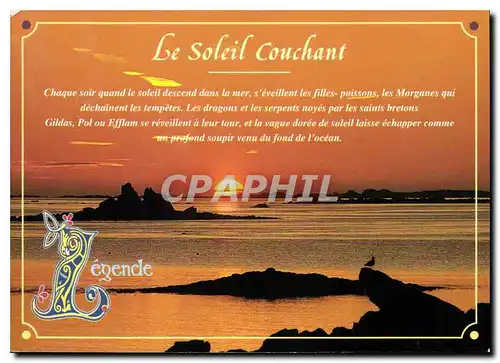 Cartes postales moderne La Legende du Soleil Couchant