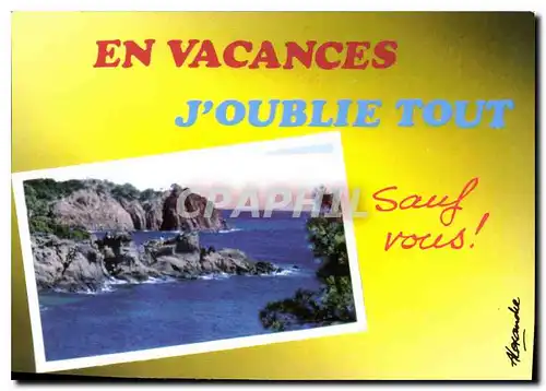 Cartes postales moderne En Vacances J'Oublie Tout Sauf vous