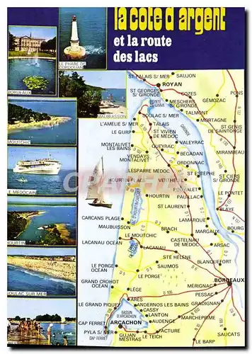 Cartes postales moderne La Cote d'Argent et la route des Lacs