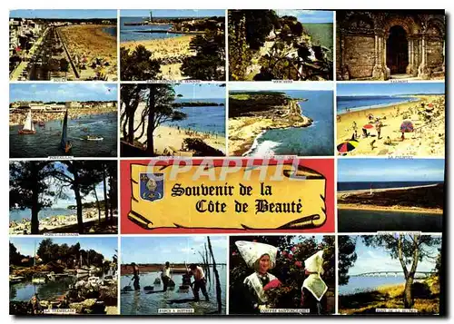 Moderne Karte Souvenir de la Cote de Beaute