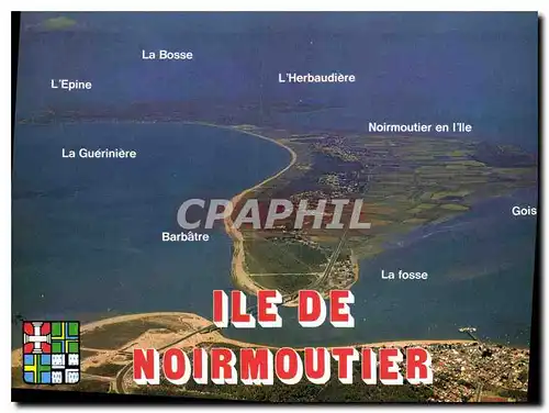 Cartes postales moderne Ile de Noirmoutier L'Epine La Bosse L'Herbaudiere Noirmoutier Gois La Fosse Barbatre la Guerinie