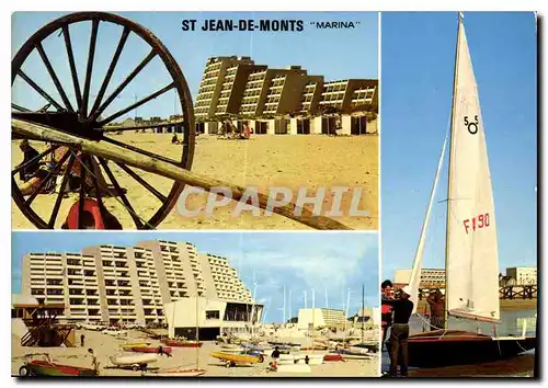 Moderne Karte La Vendee Touristique Saint Jean de Monts Bateau Catamaran