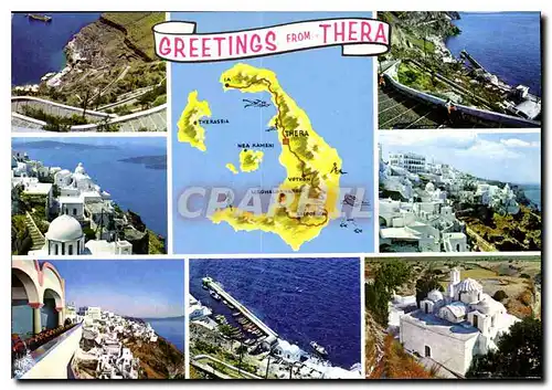 Cartes postales moderne Greetings from Thera