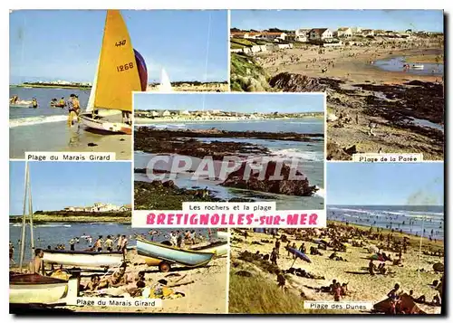 Cartes postales moderne Bretignolles sur Mer Catamaran Plage du Marais Girard Plage de la Paree Plage des dunes