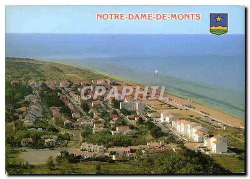 Moderne Karte Notre Dame de Monts Vue generale de la plage