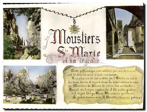 Cartes postales moderne Moustiers Ste Marie et sa Legende