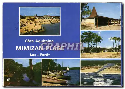 Cartes postales moderne Cote Aquitaine Mimizan Plage Lac Foret
